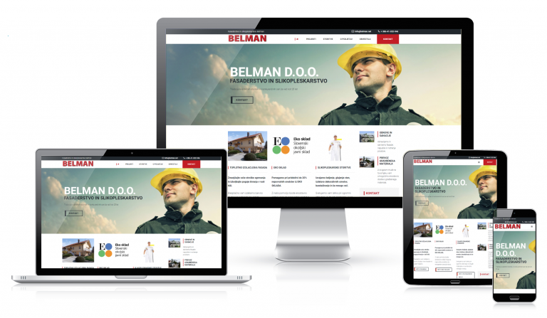 Spletna stran Fasaderstvo belman Belman.net Pii d.o.o. Kocevje