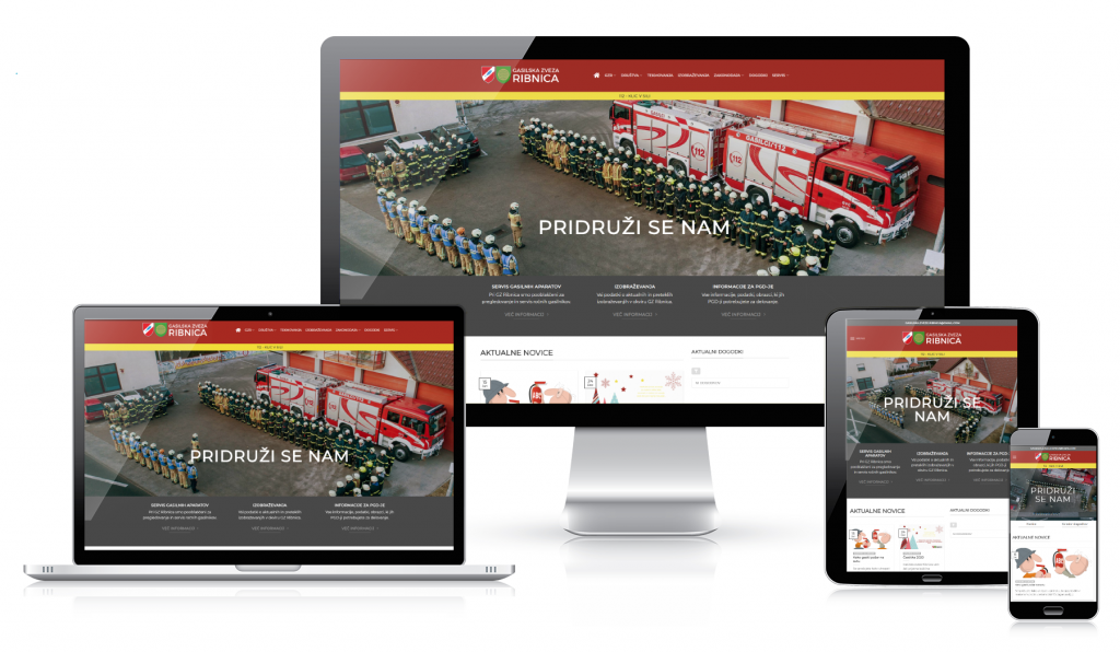 Spletna stran Gasilska zveza Ribnica gzribnica.si Pii d.o.o. Kocevje